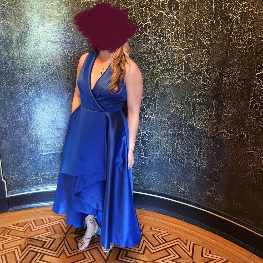 Adrianna Papell Royal Blue High Low Dress